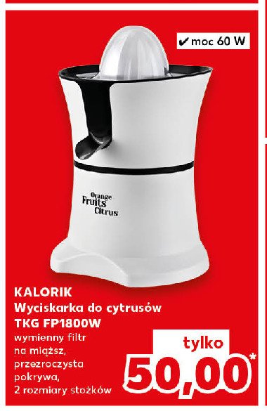 Wyciskarka tkg fp1800w Kalorik promocja