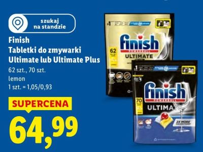 Finish Tabletki do zmywarki Ultimate lub Ultimate Plus promocja w Lidl