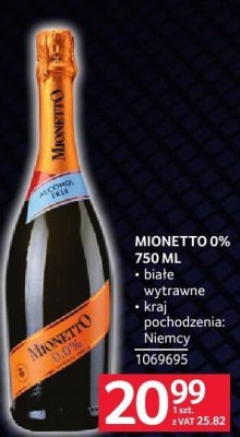 Mionetto 0% 750 ml promocja w Selgros