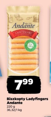 Biszkopty Ladyfingers Andante promocja w Netto