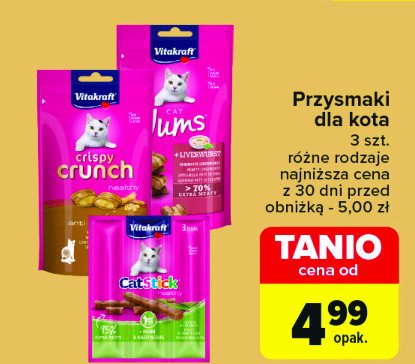 Przysmak dla kota ze słodem Vitakraft crispy crunch promocja