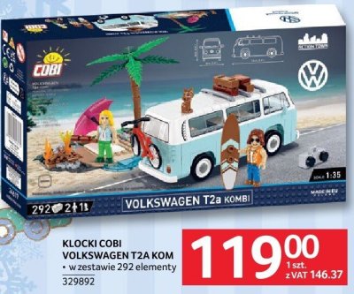 Klocki Cobi Volkswagen T2a Kombi 292 elementy promocja w Selgros