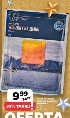 Łosoś atlantycki wędzony na zimno Premiedr promocja w Netto