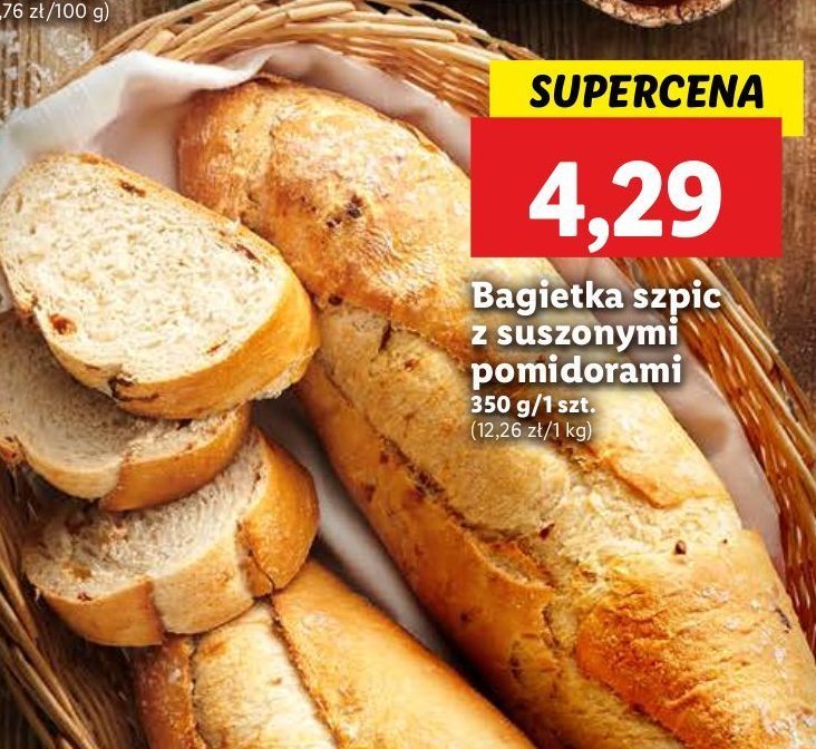 Bagietka z suszonymi pomidorami promocja