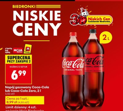 Napój gazowany Original Taste 2l promocja w Biedronka