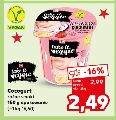 Cocogurt truskawka-banan K-classic takie it veggie promocja