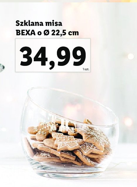Misa szklana bexa 22.5 cm Solbika promocja
