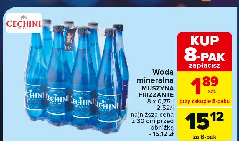 Woda Muszyna cechini frizzante promocja