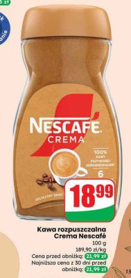 Kawa rozpuszczalna Crema promocja w Dino