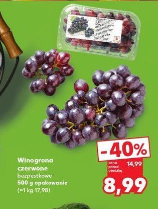 Winogrona czerwone bezpestkowe promocja
