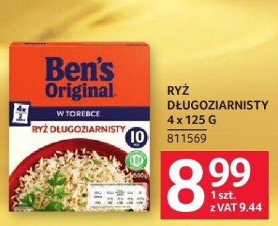 Ryż długoziarnisty Ben's Original 4x125g promocja w Selgros
