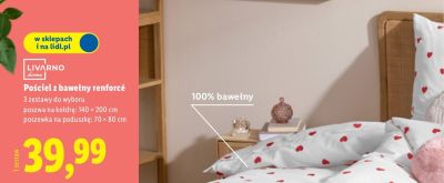 Pościel z bawełny renforcé 140x200cm promocja w Lidl