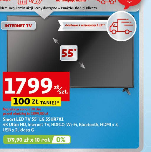 Telewizor 55'' 55ur781 Lg promocja