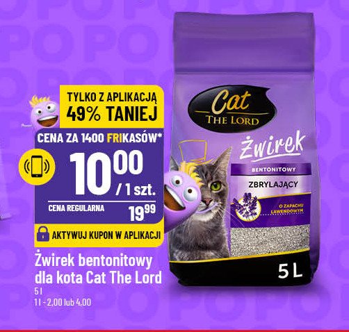 Żwirek zbrylający Cat the lord promocja