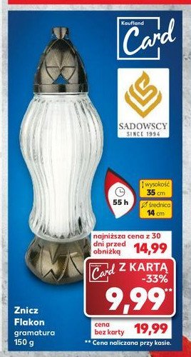 Znicz flakonik Sadowscy since 1994 promocja w POLOmarket