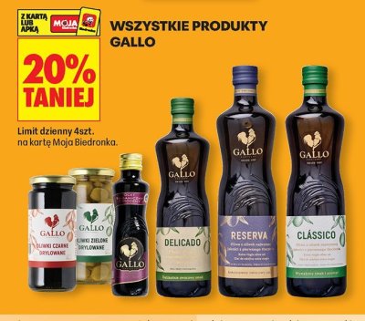 Wszystkie produkty Gallo -20% promocja w Biedronka