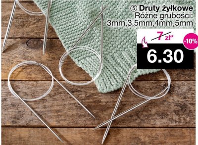 Druty żyłkowe różne grubości: 3mm, 3,5mm, 4mm, 5mm promocja w Woolworth