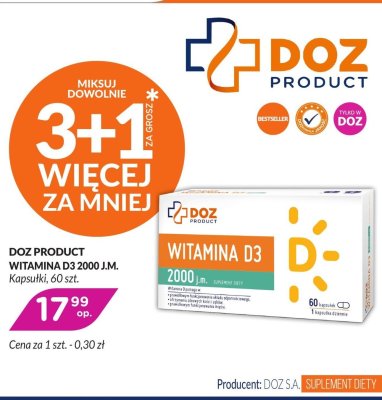 DOZ PRODUCT Witamina D3 2000 J.M. promocja w DOZ.PL