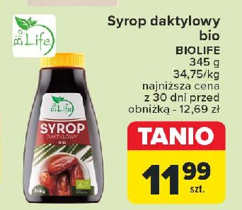 Syrop daktylowy Bio life promocja