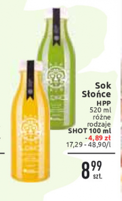 Shot Natura cold press promocja