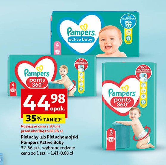 Pieluszki dla dzieci midi 3 Pampers active baby promocja