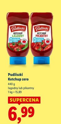 Ketchup zero pikantny promocja w Lidl