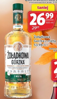Wódka Żołądkowa gorzka z miętą promocja w Prim Market