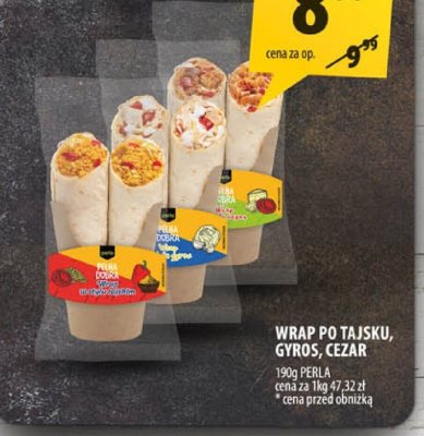 Wrap po tajsku, gyros, cezar Perła promocja w Arhelan