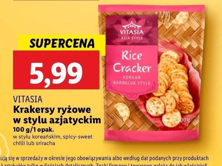 Krakersy seaweed Vitasia promocja