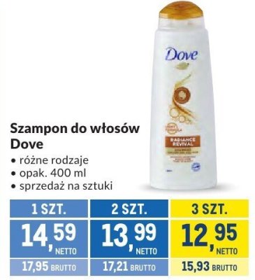 Szampon do włosów Dove promocja w Makro