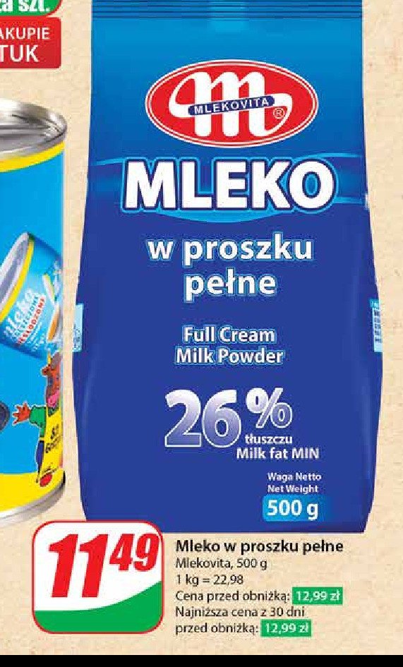 Mleko w proszku Mlekovita promocja