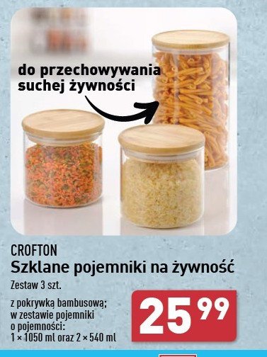 Zestaw pojemników na żywnośc Crofton promocja