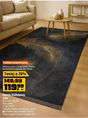 Dywan drukowany Juko promocja w OBI
