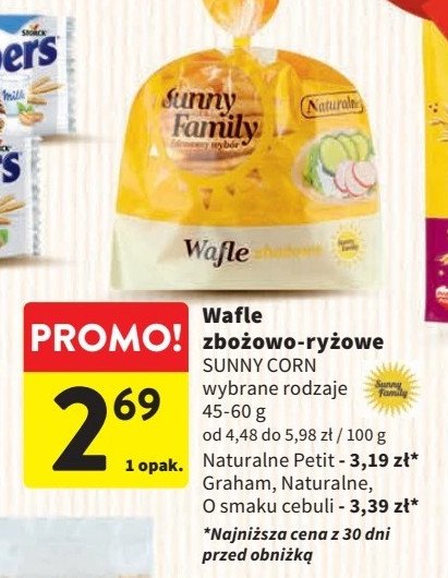 Wafle zbożowo-ryżowe cebulowe Sunny family promocja