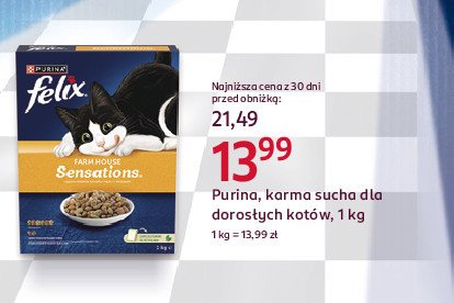 Karma dla kota z kurczakiem Purina felix sensations promocja w Rossmann