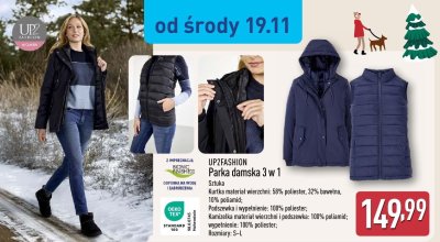 Kurtka parka damska 3w1  promocja w Aldi