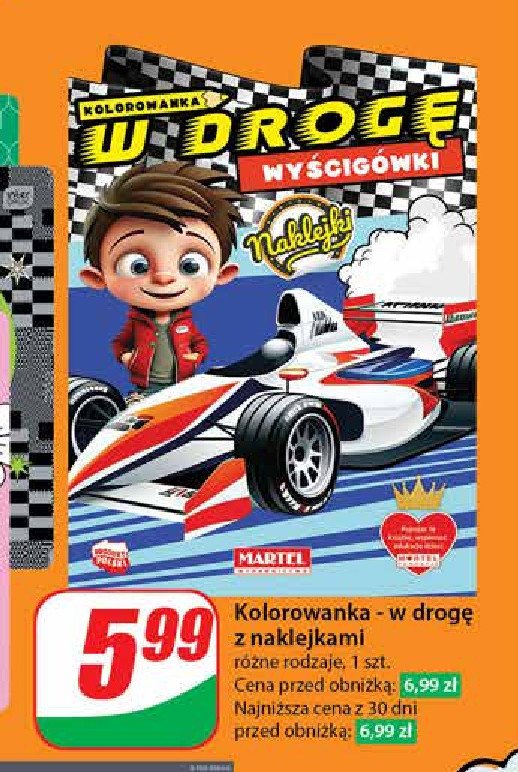 Kolorowanka w*drogę z naklejkami promocja