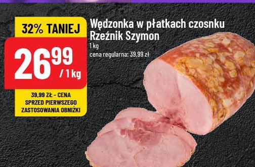 Wędzonka w płatkach czosnku Rzeźnik szymon poleca promocja w POLOmarket