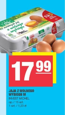 Jaja z wolnego wybiegu M Invest Michel promocja w SPAR