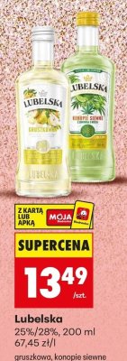 Wódka Lubelska gruszkowa, konopie siewne promocja w Biedronka