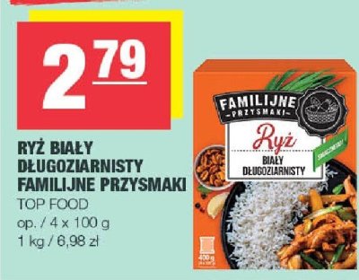 Ryż biały długoziarnisty familijne przysmaki TOP FOOD promocja w SPAR