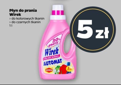 Płyn do prania Wirek do kolorowych tkanin do czarnych tkanin 1 l promocja