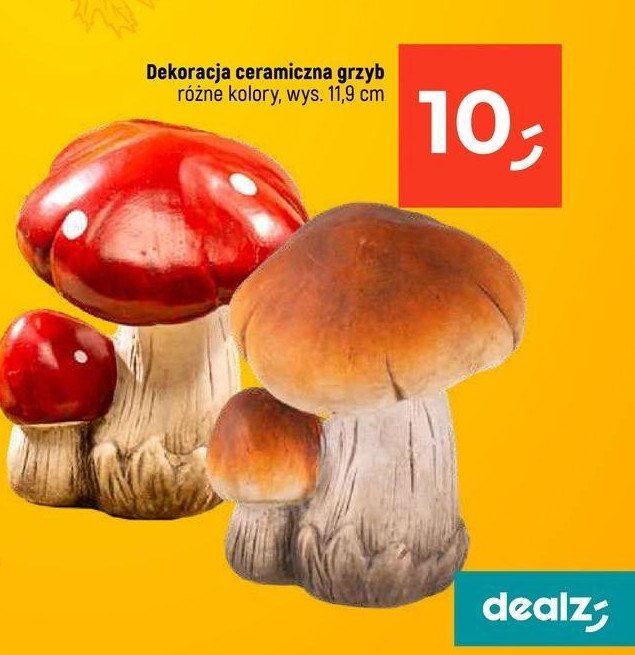 Dekoracja ceramiczna grzyb 11.9 cm promocja