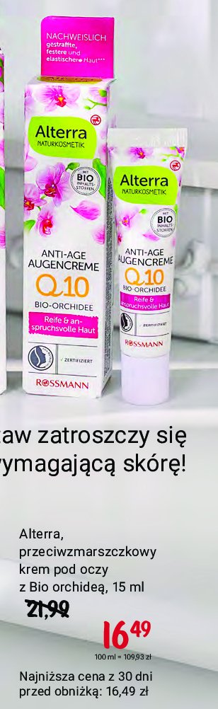 Krem pod oczy ALTERRA ORCHIDEA promocja