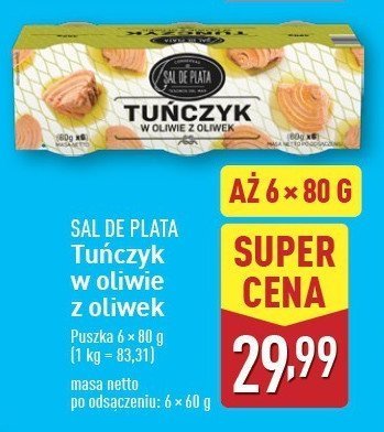 Tuńczyk w oliwie z oliwek Sal de plata promocja w Aldi