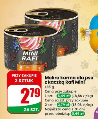 Mokra karma dla psa z kaczką Rafi Mini promocja w Dino