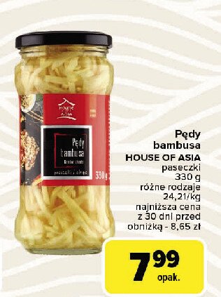 Pędy bambusa w paseczkach House of asia promocja