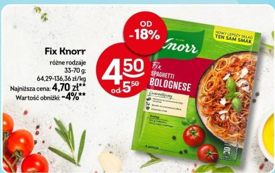 Fix Knorr różne rodzaje promocja w Żabka