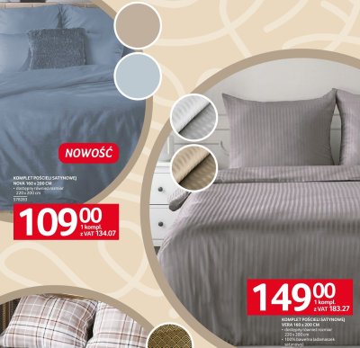 Komplet pościeli satynowej Vera 160 x 200 cm promocja w Selgros