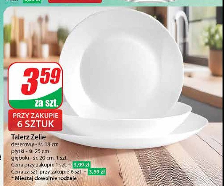 Talerz głęboki 25 cm zelie promocja